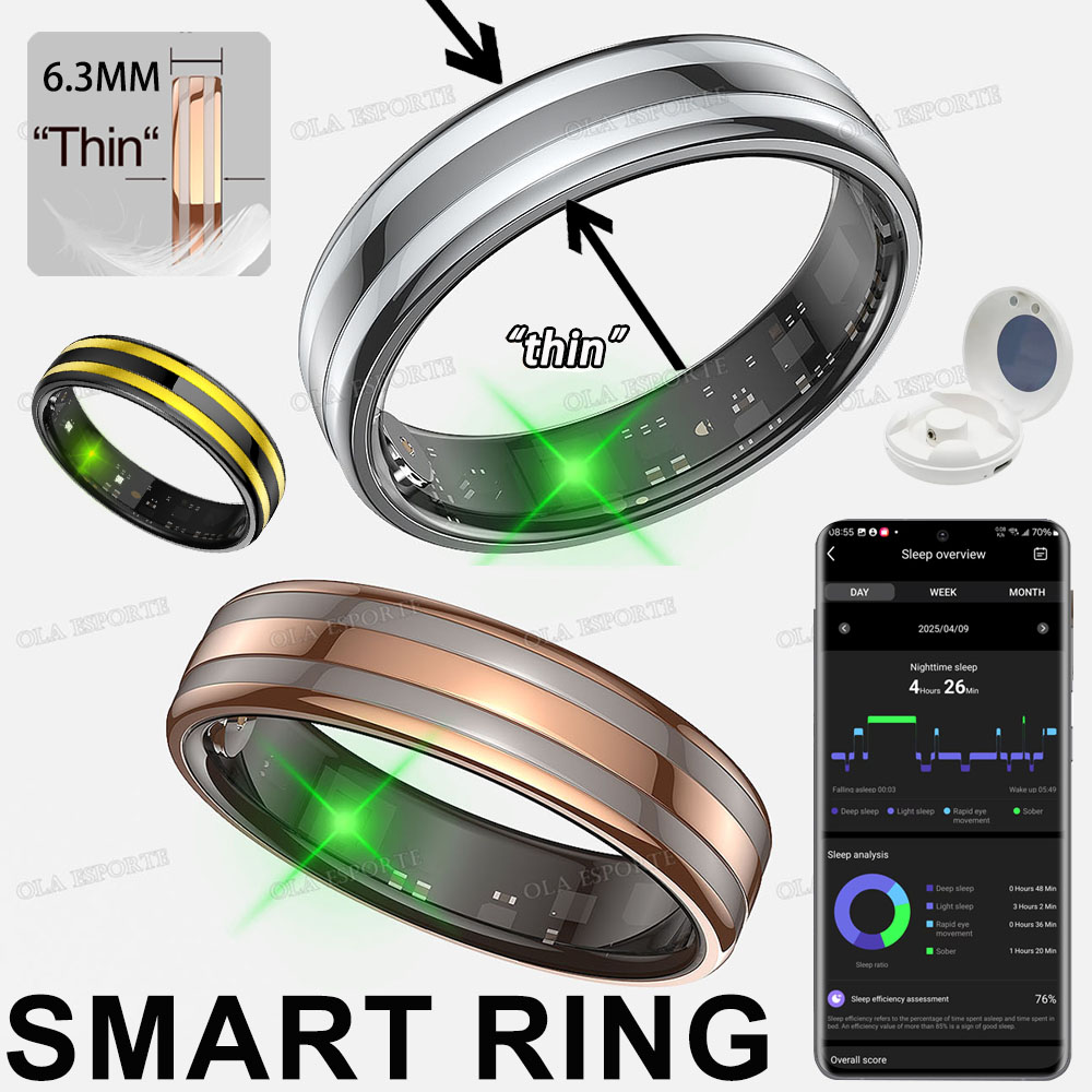 Health Monitors - Anello Intelligente con Rilevamento Gesti, Impermeabile