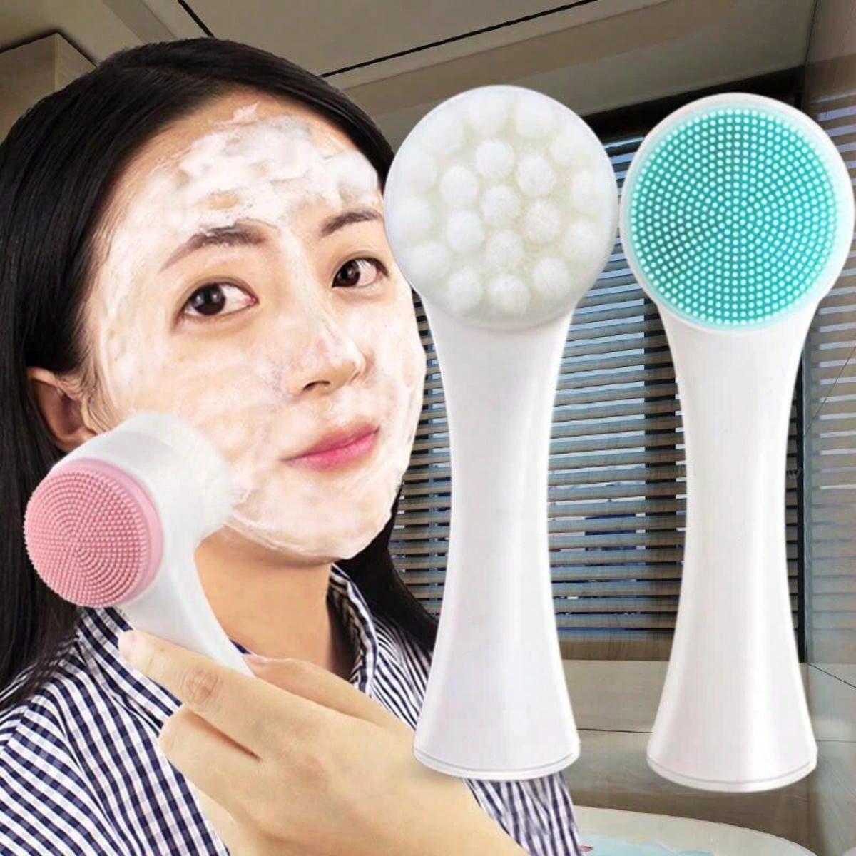 Silicone Face Scrubber Electric - Detergente per il viso a doppia