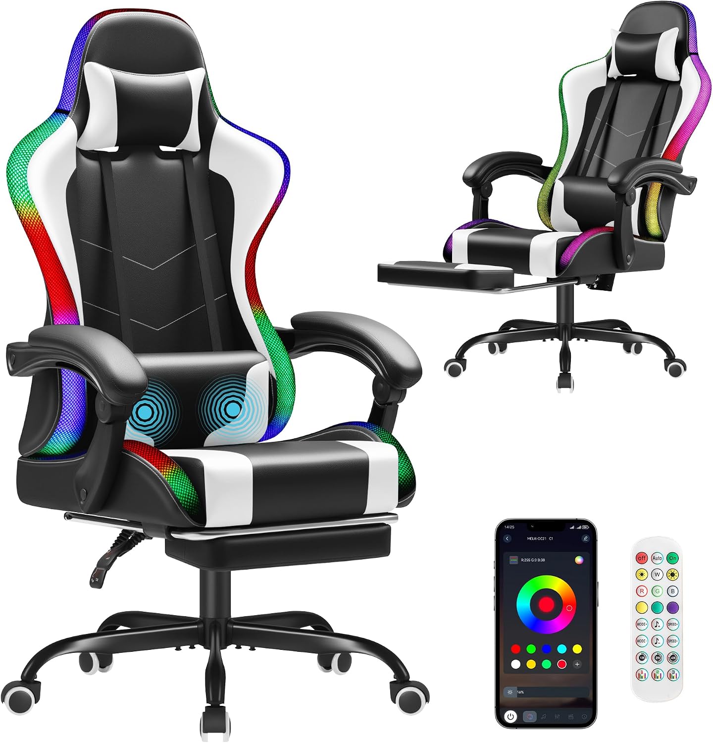 Sedia da gaming Homall, sedia  - Massage recensione e prezzo